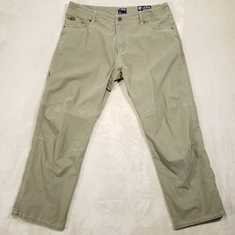 KUHL Revolvr Pants Mens 38x30 Khaki Tan Uberkuhl Hiking Outdoor Work Trousers